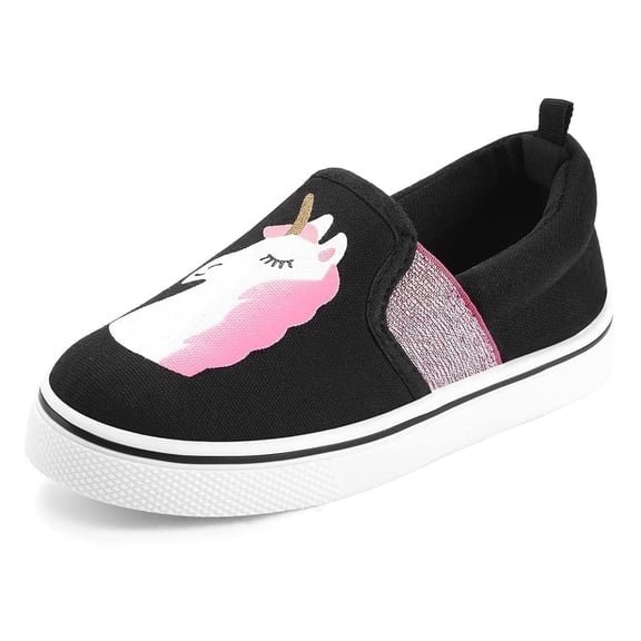 Bocca Kid's Slip on Sneakers Colorful Girls Canvas Walking Shoes Size 3