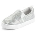 thumbnail image 1 of Bocca Kid's Slip on Sneakers Grey Girls Canvas Walking Shoes Size 7, 1 of 6