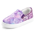 thumbnail image 1 of Bocca Kid's Slip on Sneakers Purple Girls Canvas Walking Shoes Size 13, 1 of 8
