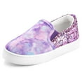thumbnail image 1 of Bocca Kid's Slip on Sneakers Purple Girls Canvas Walking Shoes Size 8, 1 of 6