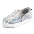 thumbnail image 1 of Bocca Kid's Slip on Sneakers Sliver Sequins Girls Canvas Walking Shoes Size 12, 1 of 6