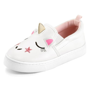 Bocca Kid's Slip on Sneakers Unicorn Girls Canvas Walking Shoes Size 11