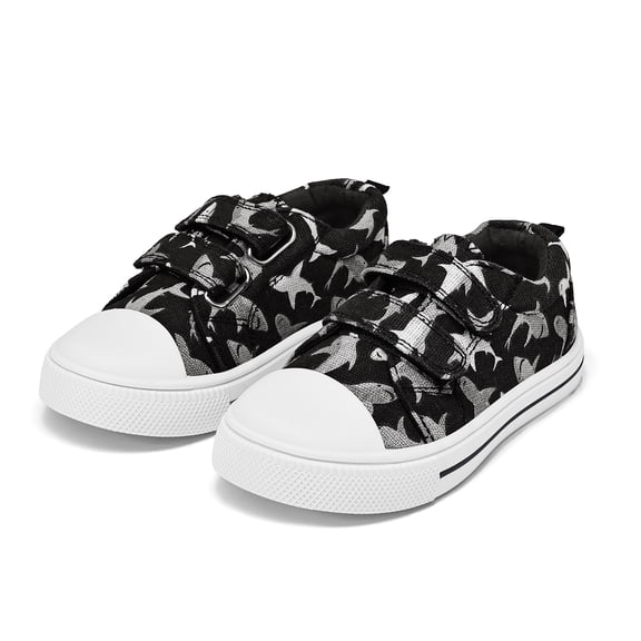 Bocca Kid's Walking Sneakers Dinosaur Skeleton Boys Canvas Shoes Size 11