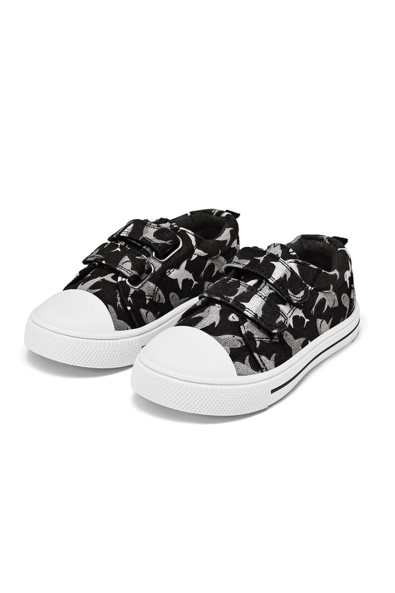 Kid's Walking Sneakers Dinosaur Skeleton Boys Canvas Shoes Size 9