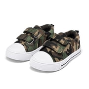 Kid's Walking Sneakers Black Dots Boys Canvas Shoes Size 9