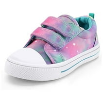 Bocca Kid's Walking Sneakers Purple Gradient Girls Canvas Shoes Size 8