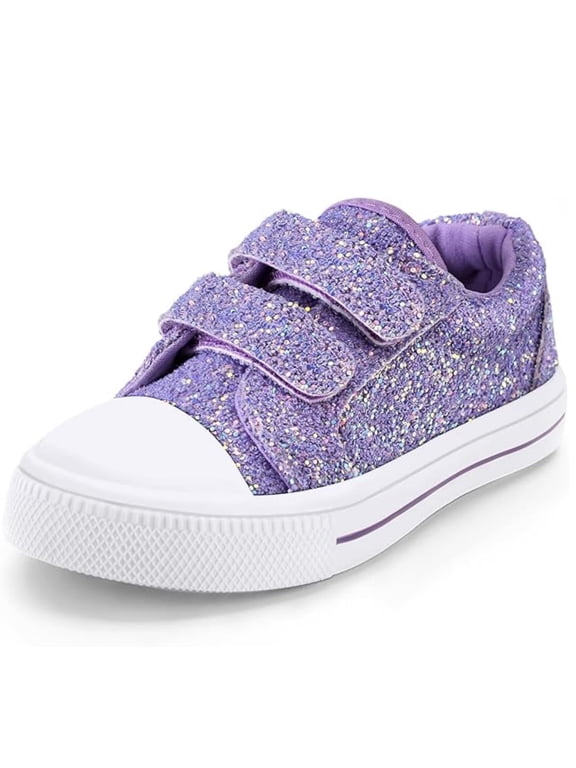 Kid's Walking Sneakers Rainbow Girls Canvas Shoes Size 8