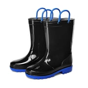 Bocca Kids Black Rain Boots for Toddler Boys Sizes 4