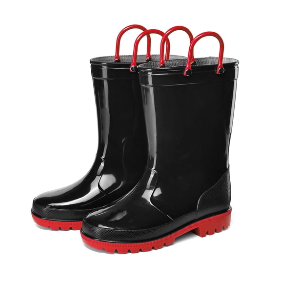Bocca Kids Black Rain Boots for Toddler Boys Sizes 4