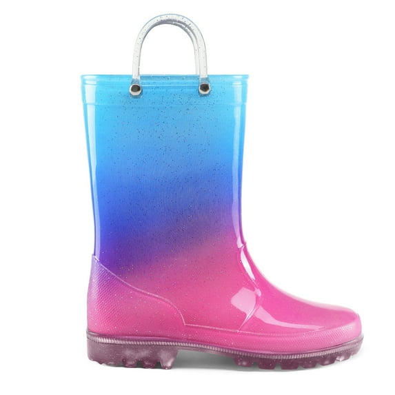 Bocca Kids Blue-pink Rain Boots for Toddler Girls Sizes 3
