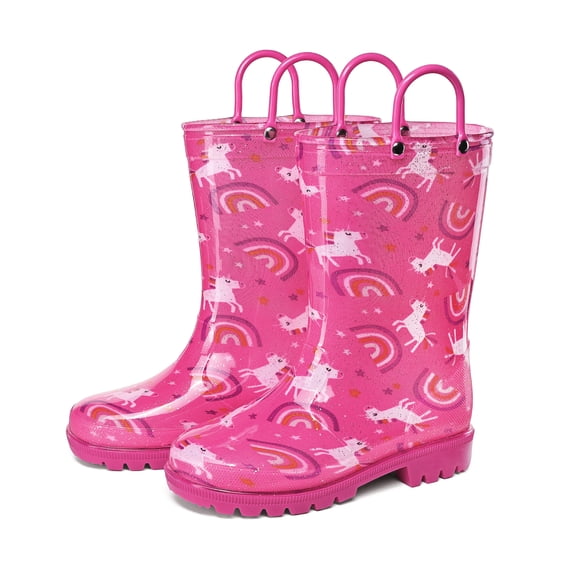 Bocca Kids Cherry Rainbow Rain Boots for Toddler Girls Sizes 2