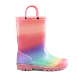 Litfun Rubber Rain Boots for Toddler Kids Boys Girls Size 6 Yellow Walmart