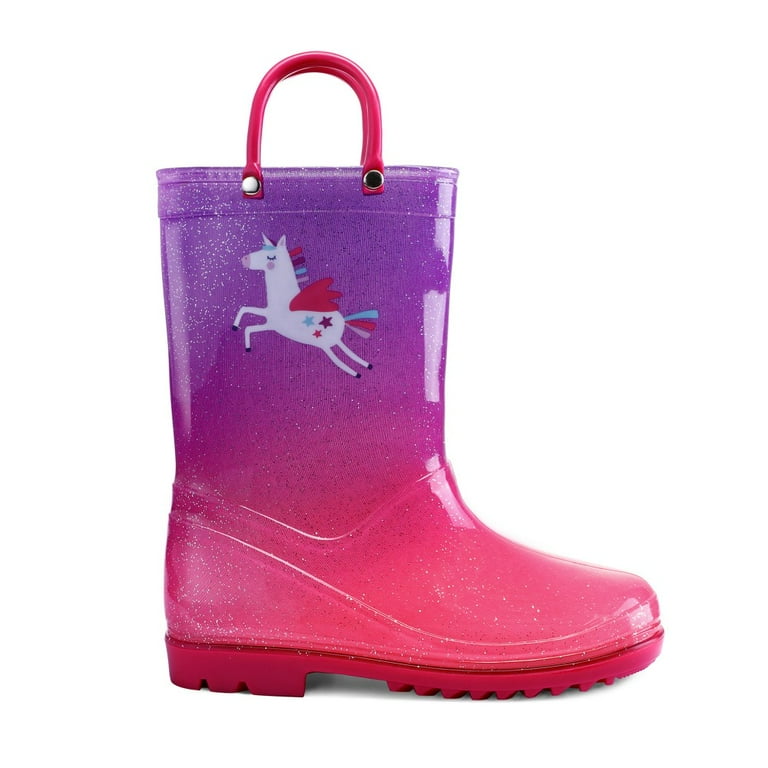 Toddler unicorn boots top