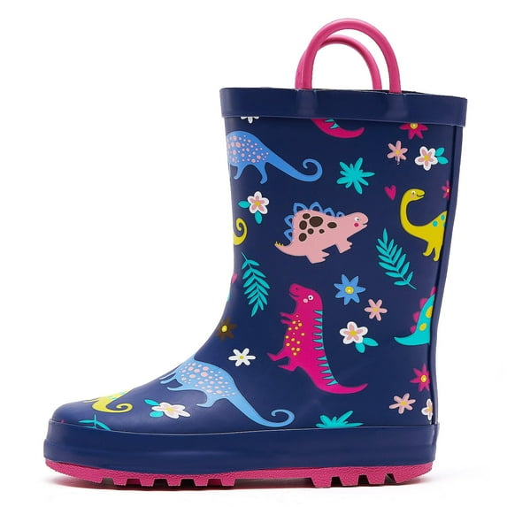 Bocca Kids Rain Boots Rainbow Cloud Rain Boots For Girls with Handles 9M