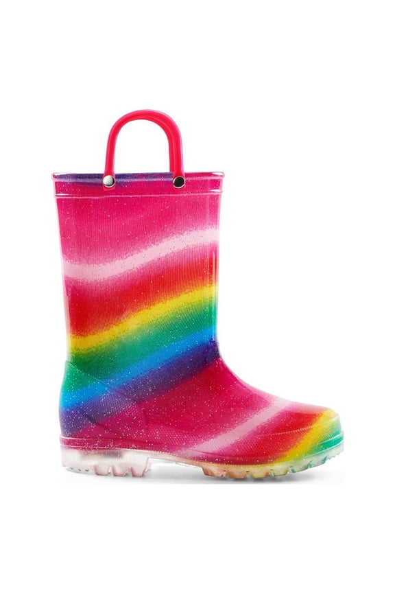 Kids Rainbow Rain Boots for Toddler Girls Sizes 11