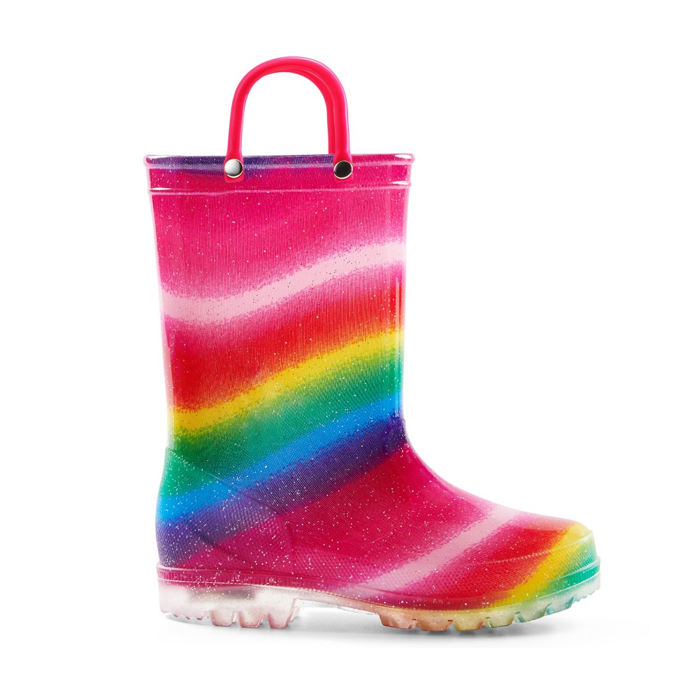 Rainbow Dots Printed Toddler Girls' Jelly Rain Boots