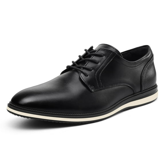 Bocca Men's Casual Business Shoes Black Classic Lace Up Oxford Shoes 8M