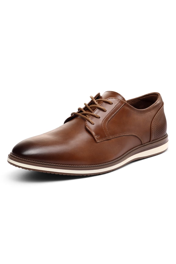 Men's Casual Business Shoes Brown Classic Lace Up Oxford Shoes 10.5M