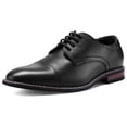 thumbnail image 1 of Bocca Men's Formal Business Shoes Black Classic Lace Up Oxford Shoes 9.5M, 1 of 8