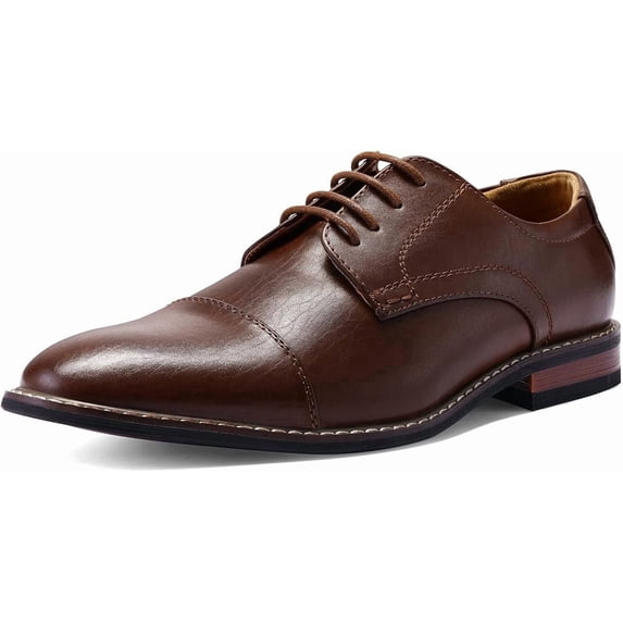 Bocca Men's Formal Business Shoes Dark Brown Classic Lace Up Oxford Shoes 9.5M