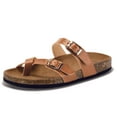 thumbnail image 1 of Bocca Women Adjustable Slide Sandals Brown Summer Flip-Flops Ring Open Toe 6M, 1 of 7