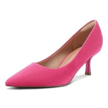 Bocca Women's 2inch Pumps Hot Pink Pointed Toe Dress Shoes Kitten Heel 7.5M