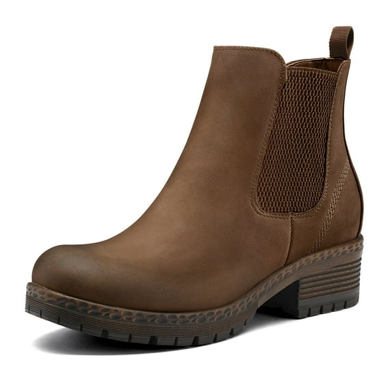 Bocca Women's Dark Brown Chelsea Boots Chunky Heel Ankle Booties Size 10