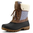 thumbnail image 1 of Bocca Women's Insulated Snow Boots Brown&Gray Mid-calf Winter Boots Lace-up 6M, 1 of 7