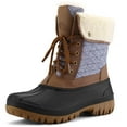 thumbnail image 1 of Bocca Women's Insulated Snow Boots Brown&Gray Mid-calf Winter Boots Lace-up 7M, 1 of 7