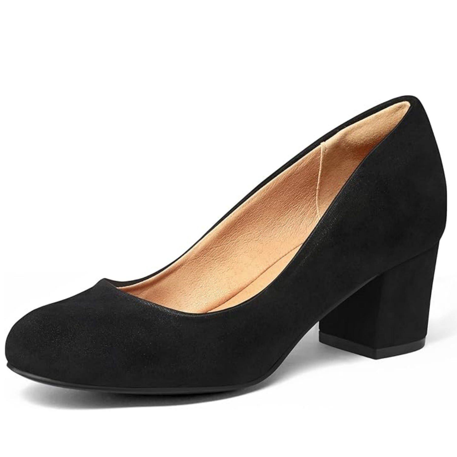 Bocca Women's Low Heel Pumps Black Chunky Block Dress Shoes 6M ...