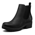 thumbnail image 1 of Bocca Women's Matte Black Chelsea Boots Chunky Heel Ankle Booties Size 7, 1 of 8