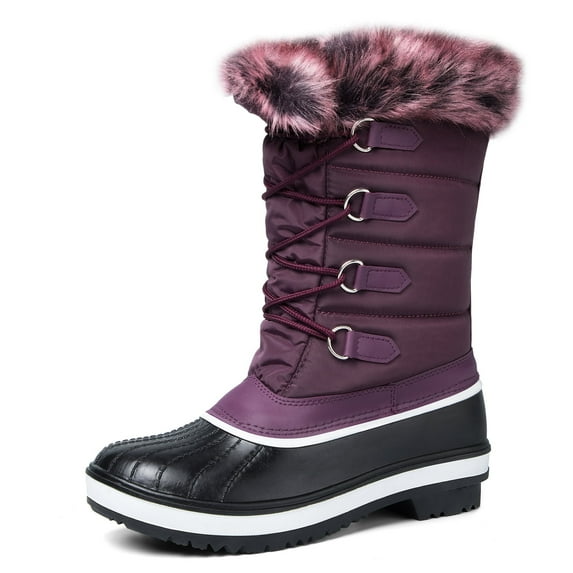 Bocca Women's Waterproof Snow Boots Purple Warm Winter Insulated Boots 9M