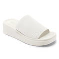 thumbnail image 1 of Bocca women Knit Platform Sandals White Open Toe 1.8 inch Slide Sandals 6M, 1 of 4