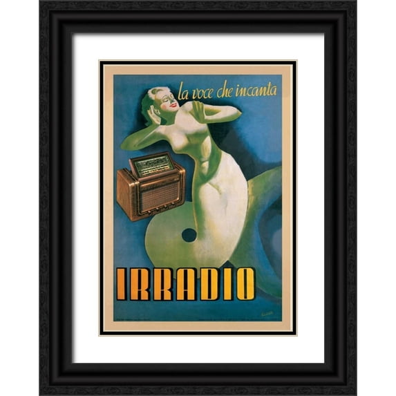 Boccasile, Gino 24x32 Black Ornate Wood Framed with Double Matting Museum Art Print Titled - Irradio