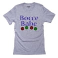 thumbnail image 1 of Bocce Babe - Italian Fade & Bocce Balls Men's Grey T-Shirt, 1 of 2