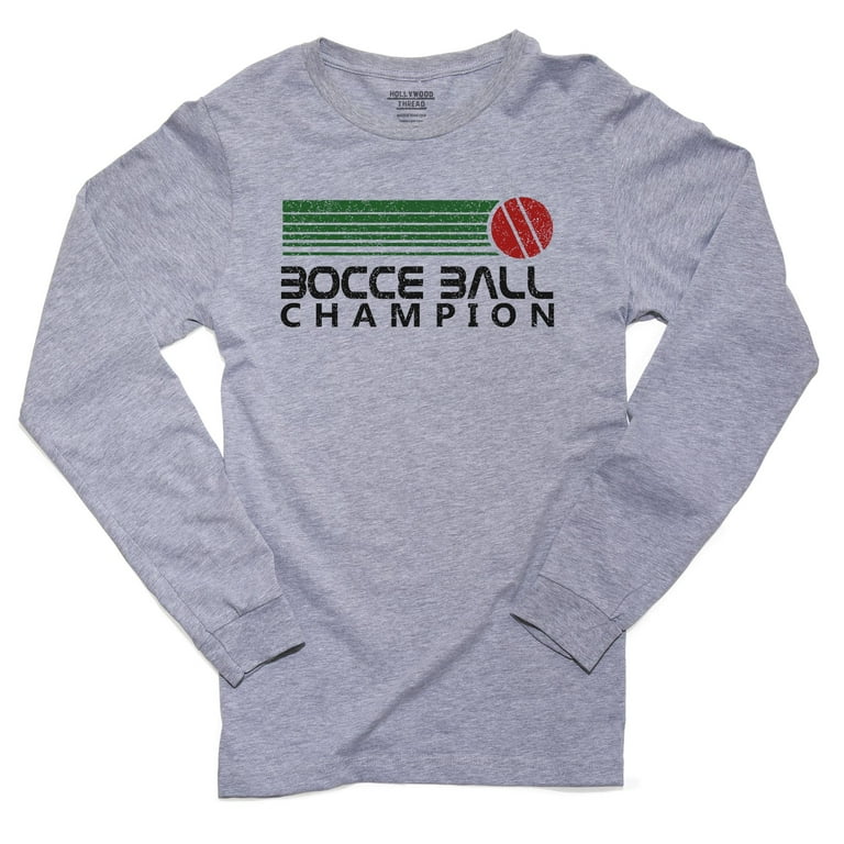 Bocce Ball Champion - 70s Vintage Graphic Men's Long Sleeve Grey T