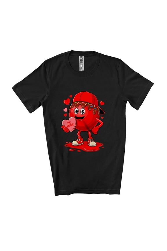 Bocce Ball Dripped Valentine; Humorous Valentine's Day Hearts Sport Player Team Unisex T-Shirt