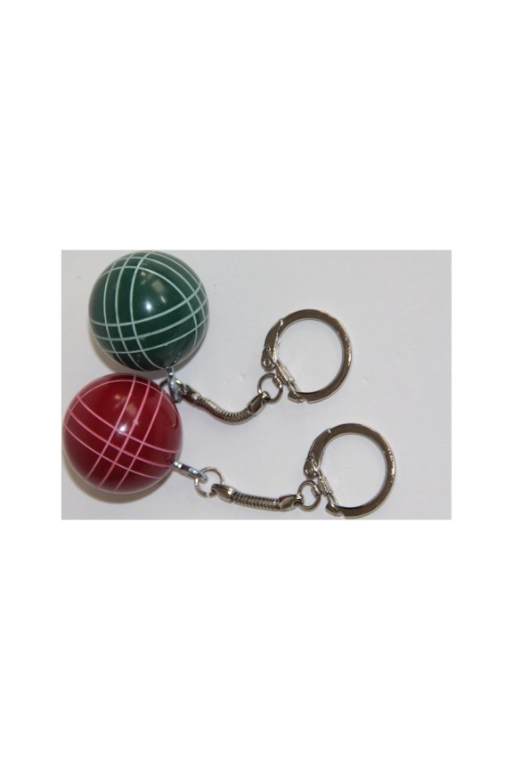 Bocce Ball Keychain - Combo 2 Pack wih 1 red and 1 Green