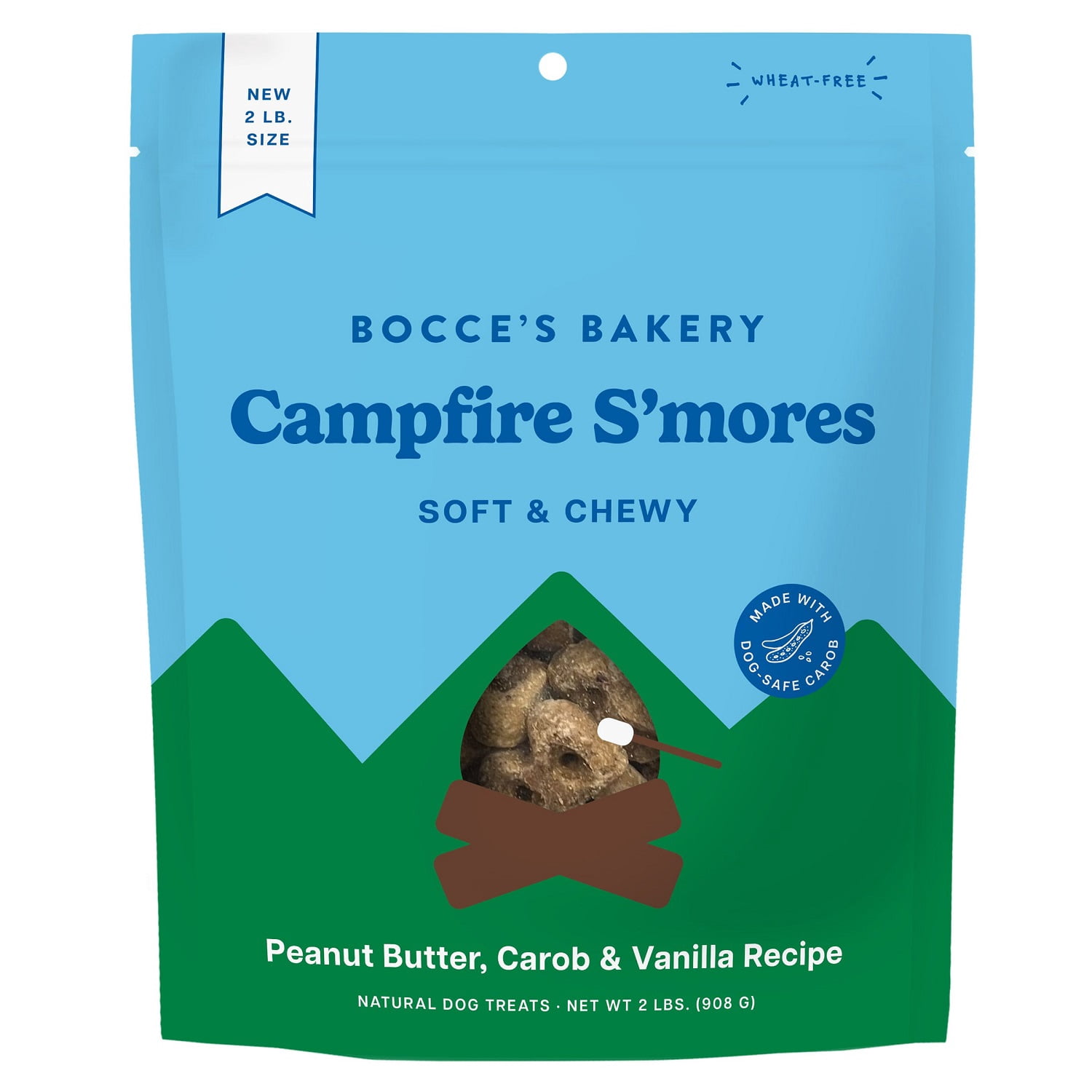 Bocce's Bakery Campfire S'mores Dog Treats, 32 Ounce
