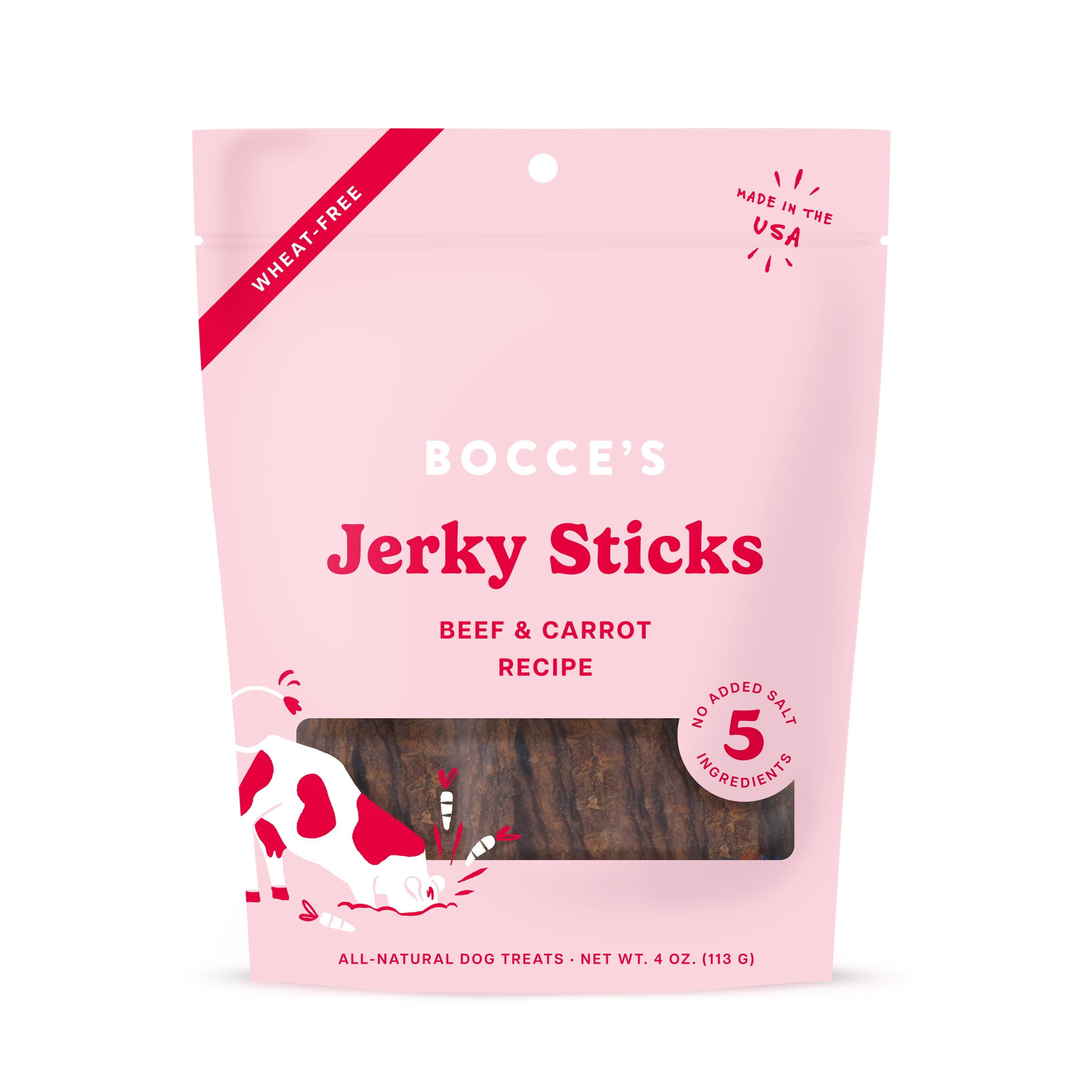 Bocce's Bakery Jerky Stick STF9 Dog Treats, WheatFree, Made with