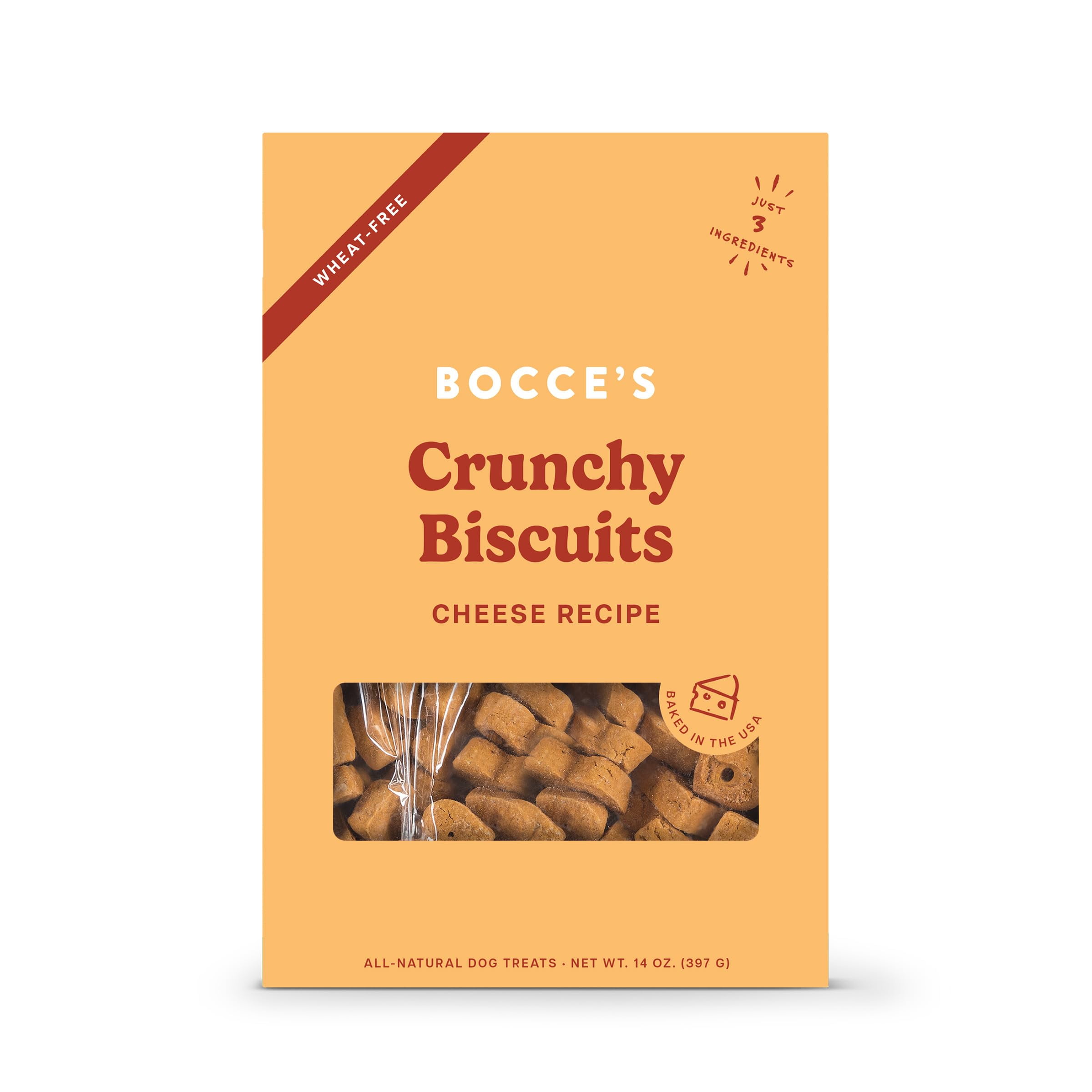 Bocce's Bakery Oven Baked Cheese Recipe COC1Treats for Dogs, Wheat-Free ... - Wheat-Free Natural Dog Treats