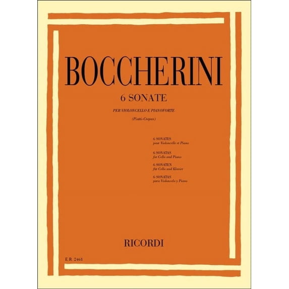 Boccherini, Luigi: 6 SON. PER VC. E PF. / Ricordi