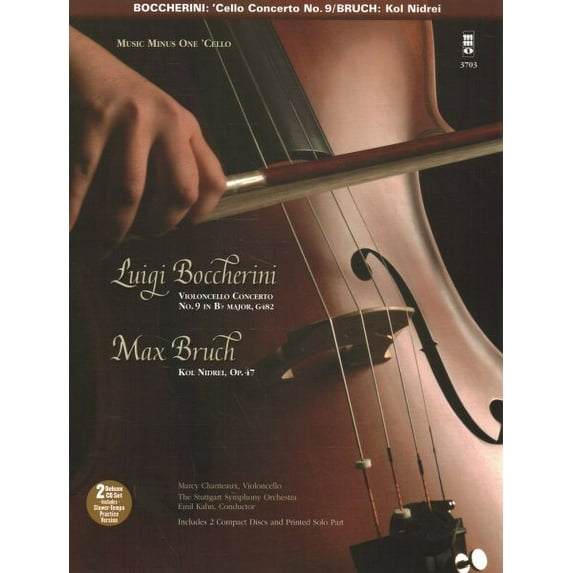 Boccherini - Violoncello Concerto No. 9 in B-flat Major, G482 Bruch - Kol Nidrei, Op. 47: Music Minus One Cello Deluxe 2-CD Set