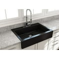 thumbnail image 1 of Bocchi 1551-0120 Nuova Pro 34" Undermount Single Basin Fireclay Kitchen Sink - Black, 1 of 7