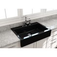 thumbnail image 1 of Bocchi 1551-0120 Nuova Pro 34" Undermount Single Basin Fireclay Kitchen Sink - Black, 1 of 7