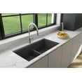 thumbnail image 1 of Bocchi 1618-0126Hp Baveno Lux 33-3/4" Undermount Double Basin Granite Kitchen Sink - Grey, 1 of 7