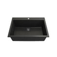 thumbnail image 1 of Bocchi 1634-0126 Campino Uno 27" Undermount Single Basin Granite Kitchen Sink - Black, 1 of 7