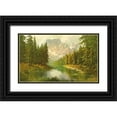 thumbnail image 1 of Bochmann, Joh. 32x21 Black Ornate Wood Framed with Double Matting Museum Art Print Titled - LAKE PRAGSER, 1 of 4
