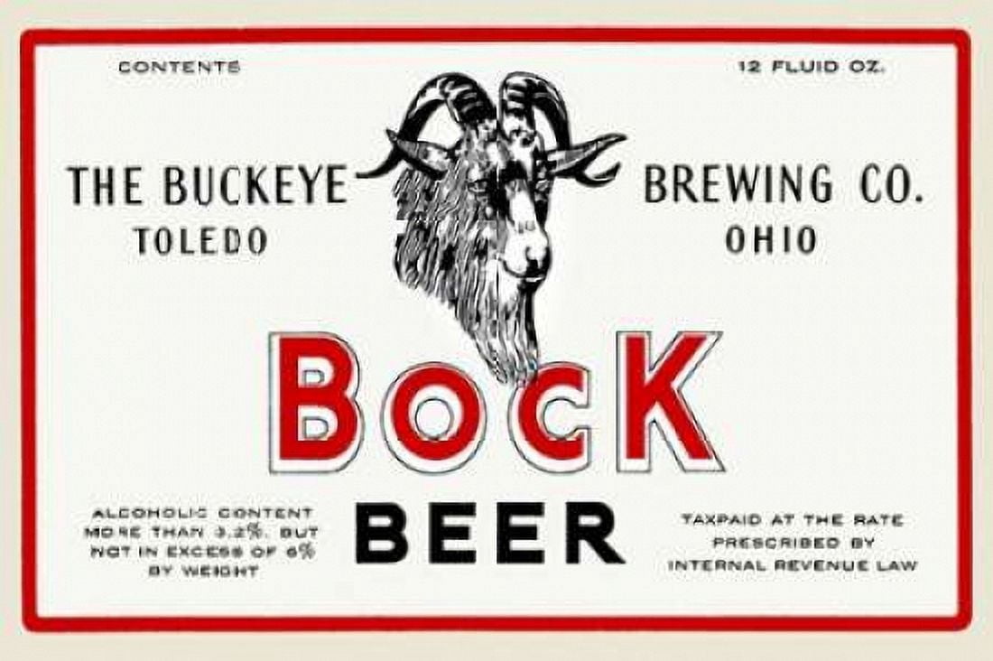 Bock Beer Canvas Art - Vintage Booze Labels (12 x 18)