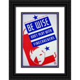 thumbnail image 1 of Bock, Vera 11x14 Black Ornate Wood Framed with Double Matting Museum Art Print Titled - Be wise do not play with firecrackers, 1 of 4